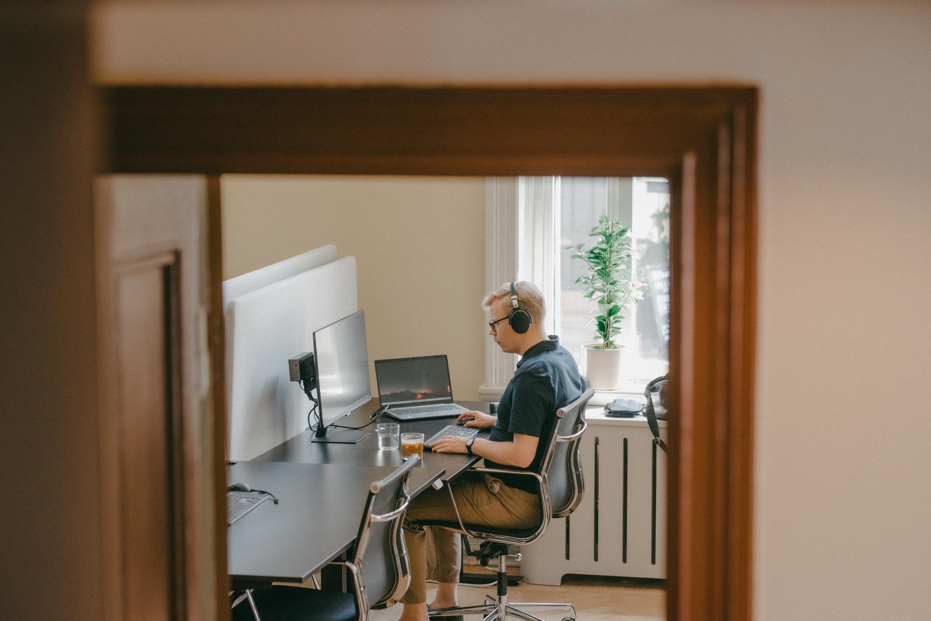 Person working on computer