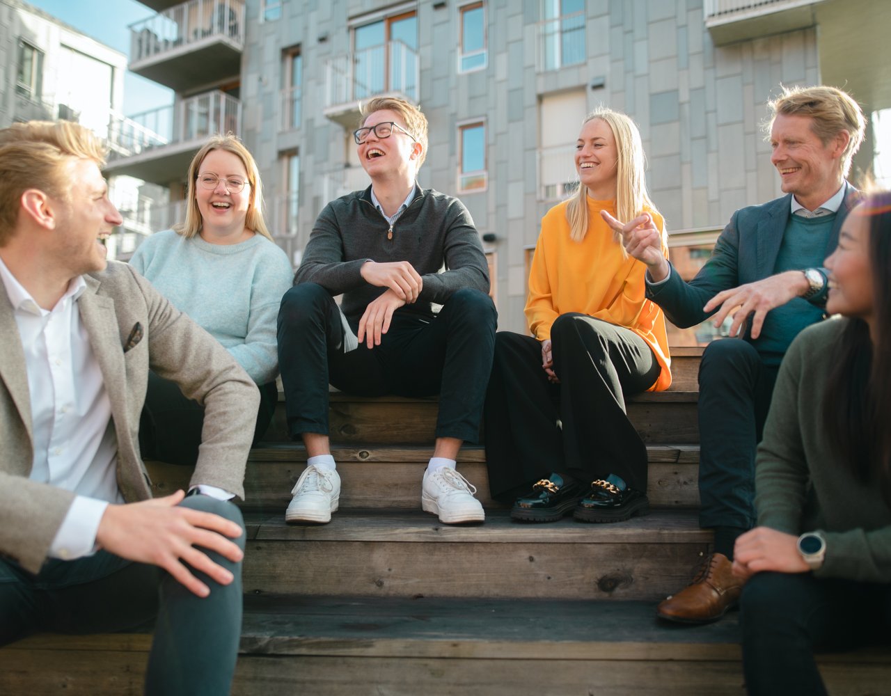 A group of people sitting together